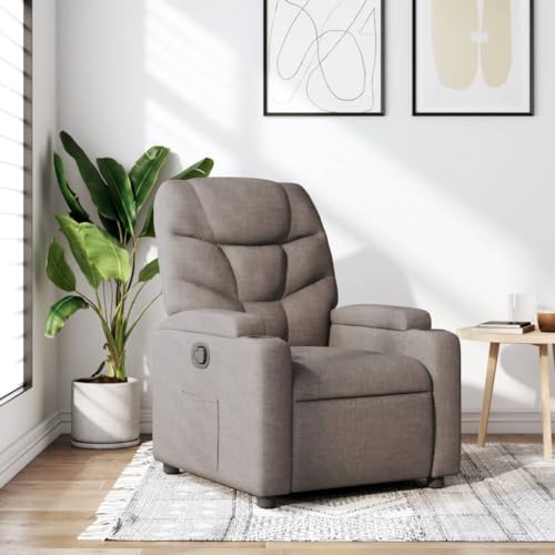 HUAKEHOM Relaxsessel Sessel mit Liegefunktion Fernsehsessel Verstellbare Rückenlehne Liegesessel Ruhesessel Polstersessel Taupe Stoff HUAKEHOM Relaxsessel Sessel mit Liegefunktion Fernsehsessel Verstellbare Rückenlehne Liegesessel Ruhesessel Polstersessel Taupe Stoff von HUAKEHOM