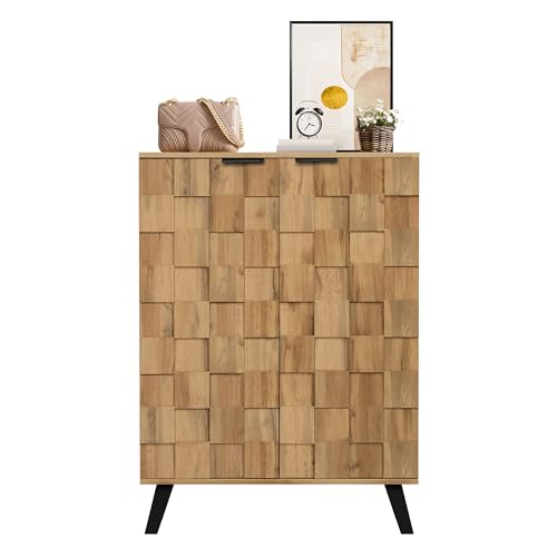 HUAKEHOM Sideboard Moderner Schuhschrank mit 5 Fächern – Maße 805 x 35 x 1095 cm Verstellbare Einlegeböden von HUAKEHOM
