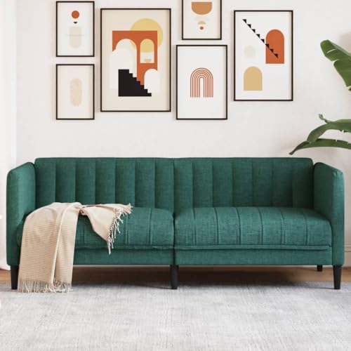 HUAKEHOM Sofa 2-Sitzer Dunkelgrün Stoff von HUAKEHOM
