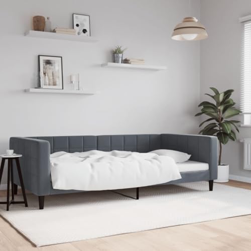 HUAKEHOM Tagesbett Gästebett ohne Matratze Bettsofa Schlafsofa für Schlafzimmer Wohnzimmer Bettgestell Lattenrost Sofa Modern Dunkelgrau 100x200 cm Samt HUAKEHOM Tagesbett Gästebett ohne Matratze Bettsofa Schlafsofa für Schlafzimmer Wohnzimmer Bettgestell Lattenrost Sofa Modern Dunkelgrau 100x200 cm Samt von HUAKEHOM
