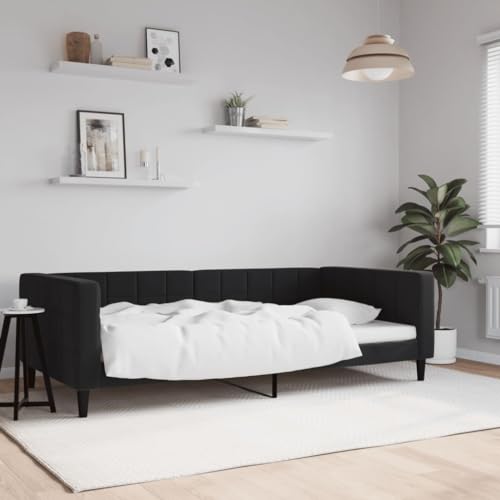 HUAKEHOM Tagesbett Gästebett ohne Matratze Bettsofa Schlafsofa für Schlafzimmer Wohnzimmer Bettgestell Lattenrost Sofa Modern Schwarz 100x200 cm Samt HUAKEHOM Tagesbett Gästebett ohne Matratze Bettsofa Schlafsofa für Schlafzimmer Wohnzimmer Bettgestell Lattenrost Sofa Modern Schwarz 100x200 cm Samt von HUAKEHOM