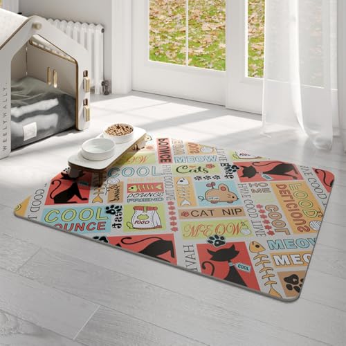 Futternapf-Matte für Hunde und Katzen, rutschfest, auslaufsicher, saugfähig, verhindert Verschütten, leicht zu reinigen, Haustier-Tischset für Zuhause, Zwinger und Tierärztliche Verwendung (Stil 4,35 Futternapf-Matte für Hunde und Katzen, rutschfest, auslaufsicher, saugfähig, verhindert Verschütten, leicht zu reinigen, Haustier-Tischset für Zuhause, Zwinger und Tierärztliche Verwendung (Stil 4,35 von HUAMIAN