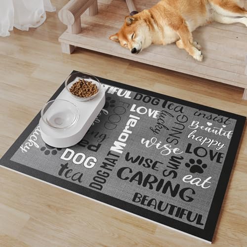 Futternapf-Matte für Hunde und Katzen, rutschfest, auslaufsicher, saugfähig, verhindert Verschütten, leicht zu reinigen, Haustier-Tischset für Zuhause, Zwinger und Tierärztliche Verwendung (Stil 5,35 Futternapf-Matte für Hunde und Katzen, rutschfest, auslaufsicher, saugfähig, verhindert Verschütten, leicht zu reinigen, Haustier-Tischset für Zuhause, Zwinger und Tierärztliche Verwendung (Stil 5,35 von HUAMIAN