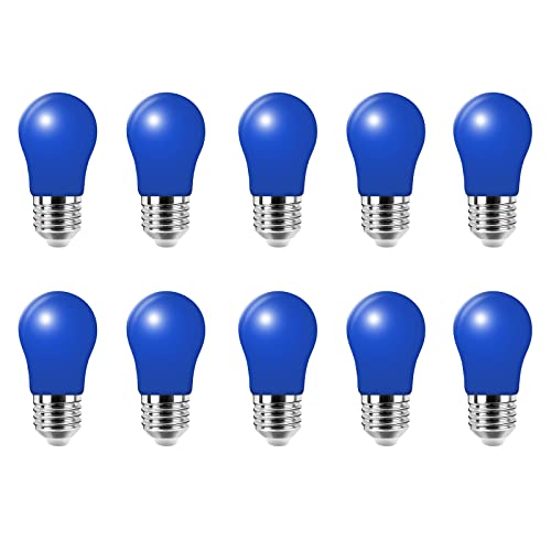10 Stück E27 Schraubsockel 3W LED Glühbirne Lampe Blau für Urlaub Party Dekoration, Home Licht, Nacht Licht Laternen von HUAMu