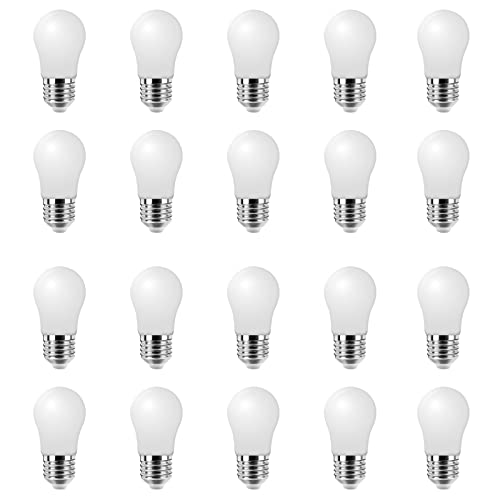 20er Pack E27 Edison Schraube LED Glühbirne, 3W (30W), Warmweiß, A50 Globe Glühbirne Glühbirne für Hochzeit Halloween Weihnachtsfeier Bar Stimmung Ambiente Dekor von HUAMu