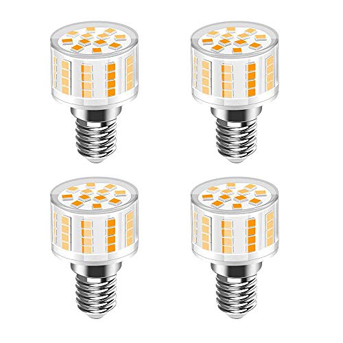 4 Stück E14 LED Lampen 5W, 52 X 2835 SMD LED,500LM,warmweiß 3000K LED Birnen ersatz 40W Glühlampe,AC 220-240V,360° Abstrahlwinkel E14 LED Leuchtmittel (4er Pack) von HUAMu