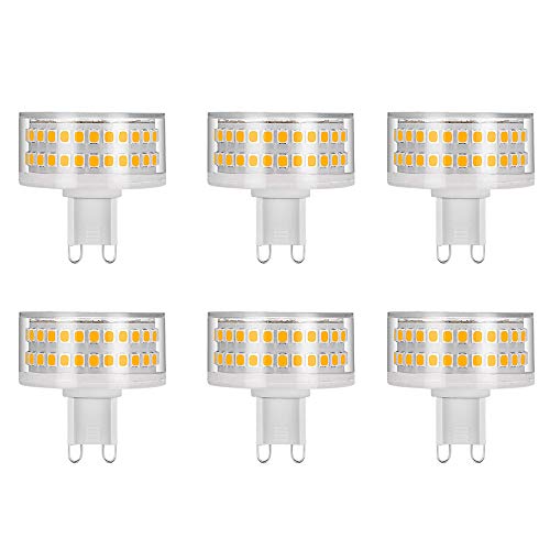 HUAMu G9 9W LED-Leuchtmittel,kein Flackern,9W entspricht 90W Halogenlampen,900lm,3000K Warmweiß,AC220–240V,G9 Energiesparlampe,360 °Abstrahlwinkel,6er-Pack HUAMu G9 9W LED-Leuchtmittel,kein Flackern,9W entspricht 90W Halogenlampen,900lm,3000K Warmweiß,AC220–240V,G9 Energiesparlampe,360 °Abstrahlwinkel,6er-Pack von HUAMu