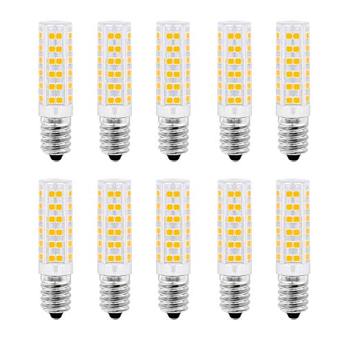 10er Pack E14 LED Birnen,7W / 500LM,ersetzt 60W Halogenlampe Warmweiß 3000K, 360 ° Strahlwinkel Kühlschranklampe/Wandlampe/Tischleuchte/Kronleuchter (10er Pack) von HUAMu