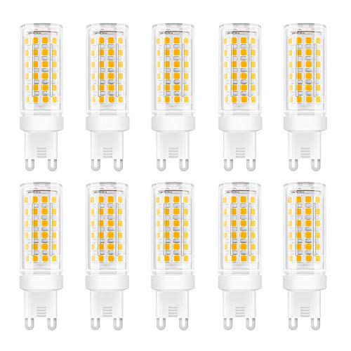 10 Stück G9 LED Lampen 9W LED Lampe Warmweiß 3000K 75 SMD 2835LEDs 360 Grad Abstrahlwinkel Hohe Helligkeit 900LM LED Bulb AC85-265V von HUAMu
