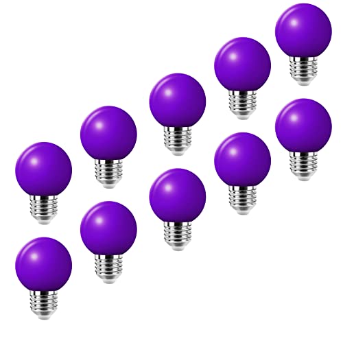 HUAMu 10er E27 Led Bunte 2W Farbige Glühbirnen 200 Lm Energiesparende Led Bunte Birnen Deko Glühbirne,lila… HUAMu 10er E27 Led Bunte 2W Farbige Glühbirnen 200 Lm Energiesparende Led Bunte Birnen Deko Glühbirne,lila… von HUAMu