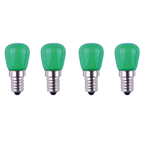 HUAMu 4x 3W E14 Grün LED-Glühbirne, E14 Grün dekorative Led-Glühbirne, 25W Roter Glühbirnen-Ersatz, Geeignet für Ambiente-Beleuchtung, Halloween, Weihnachten dekorative Lichter von HUAMu