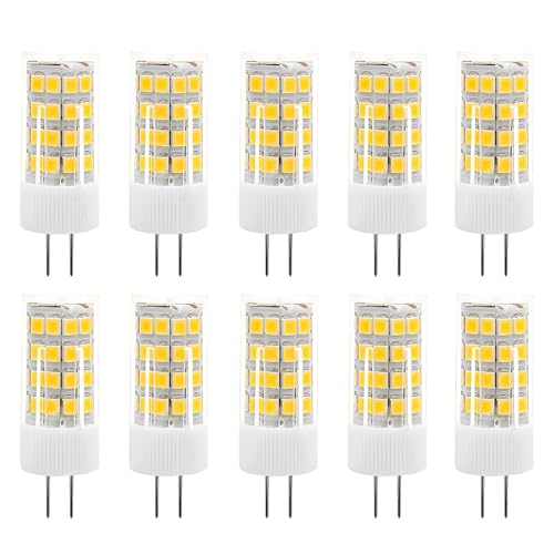 HUAMu G4 Led Lampen, G4 5W LED Leuchtmittel, Led Glühbirne 500 Lumen, Warmweiß 3000 K, 360 Grad Abstrahlwinkel, Entspricht 50 Watt Halogenlampen, AC/DC 12V, Nicht Dimmbar Kein Flimmern, 10er-Pack HUAMu G4 Led Lampen, G4 5W LED Leuchtmittel, Led Glühbirne 500 Lumen, Warmweiß 3000 K, 360 Grad Abstrahlwinkel, Entspricht 50 Watt Halogenlampen, AC/DC 12V, Nicht Dimmbar Kein Flimmern, 10er-Pack von HUAMu