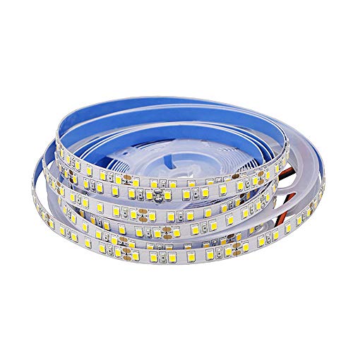 HUAMu LED Strip 600 LEDs 5M 2835SMD Band Leiste Streifen Lichterkette Stripe Lichtleiste TV Innen Treppenlicht Deko Lichter，Kaltweiß, nicht wasserdicht IP20, 12V, 120LEDs/M von HUAMu