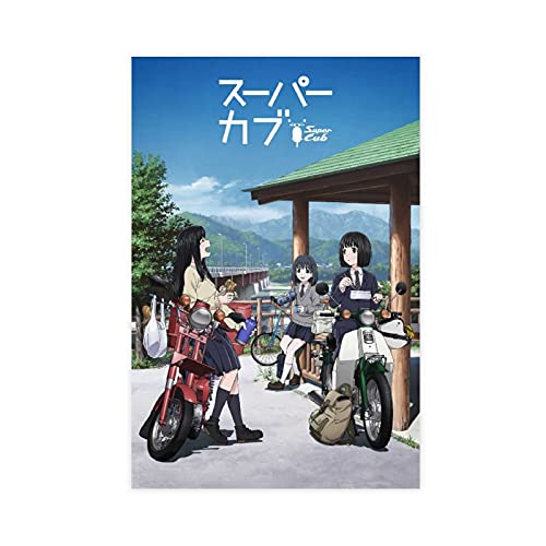 Anime-Poster Super Cub 11, Leinwand-Poster, Wandkunst, Dekordruck, Gemälde für Wohnzimmer, Schlafzimmer, Dekoration, 60 x 90 cm, ohne Rahmen: von HUANGCHOU