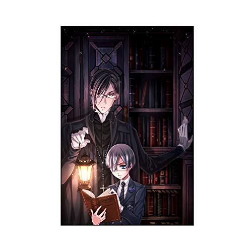 HUANGCHOU Anime-Poster Black Butler 46, Leinwand, Poster, Schlafzimmer, Dekoration, Sport, Landschaft, Büro, Zimmer, Dekoration, Geschenk, 30 x 45 cm, ohne Rahmen von HUANGCHOU