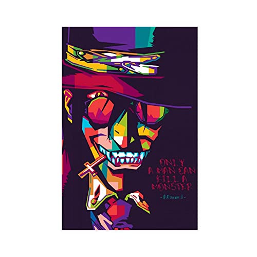 HUANGCHOU Anime-Poster HELLSING Alucard 3 Leinwandposter Wandkunst Dekor Druck Bild Gemälde für Wohnzimmer Schlafzimmer Dekoration 30 x 45 cm Rahmen: von HUANGCHOU