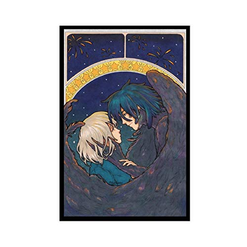 HUANGCHOU Anime-Poster Howl's Moving Castle 12 Leinwandposter Schlafzimmer Dekor Sportlandschaft Büro Zimmer Dekor Geschenk 30 x 45 cm Unframe-Stil1 von HUANGCHOU