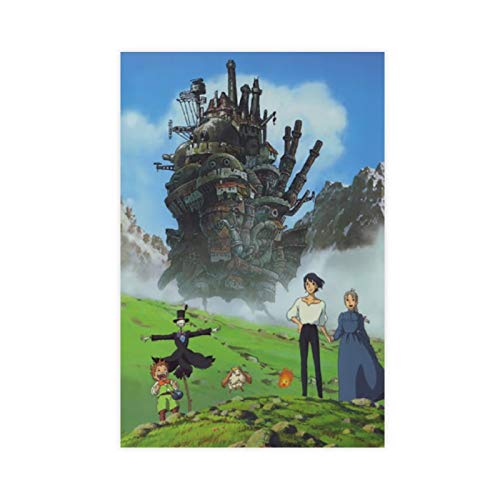 HUANGCHOU Anime-Poster Howl's Moving Castle 3 Leinwandposter Schlafzimmer Dekor Sport Landschaft Büro Zimmer Dekor Geschenk 40 x 60 cm Unframe style1 von HUANGCHOU
