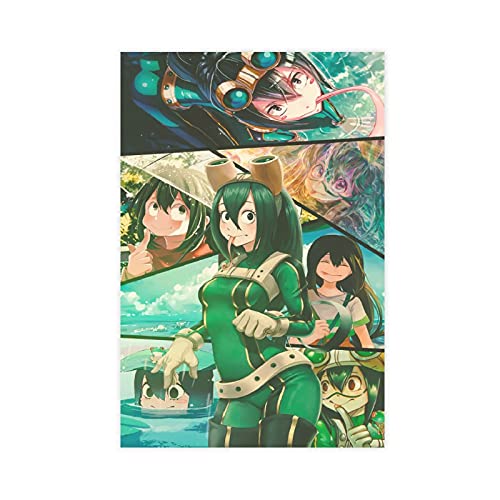 HUANGCHOU Anime-Poster My Hero Academia Asui Tsuyu 15 Leinwandposter Schlafzimmer Dekor Sport Landschaft Büro Zimmer Dekor Geschenk 30 x 45 cm Rahmen: von HUANGCHOU