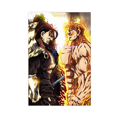 HUANGCHOU Anime The Seven Deadly Sins Escanor 38 Leinwandposter Wandkunst Dekor Druck Bild Gemälde für Wohnzimmer Schlafzimmer Dekoration 30 x 45 cm Rahmen: von HUANGCHOU