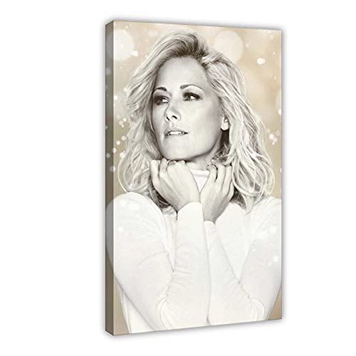 HUANGCHOU Sängerin Helene Fischer 27 Leinwand-Poster, Wandkunst, Dekor, Bild, Gemälde für Wohnzimmer, Schlafzimmer, Dekoration, 30 x 45 cm, Rahmen: von HUANGCHOU