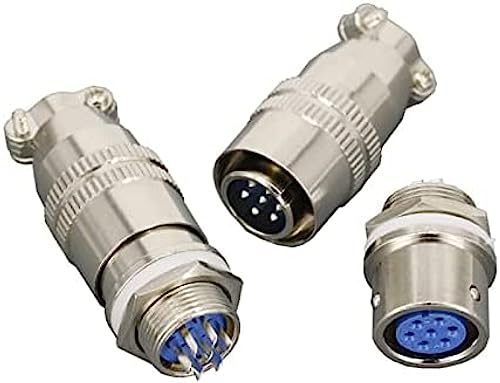 12 mm Reverse XS12-2.3.4.5.6.7.8 Schraub-Luftfahrt-Stecker, XS12J2Y, XS12K2P, die Luftfahrt-Kabelstecker, 5 Sätze XS12-5 von HUANGEDQ