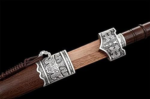 Echtes chinesisches Holzschwert, Scheide und Griff aus natürlichem Palisanderholz, Klassische handgefertigte Schwerter, 92 cm großes Holzmesser für Kampfsport, Cosplay, Heimausstellung, SAMM von HUANGEDQ