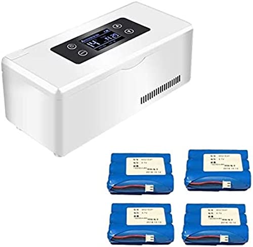 Insulinkühler 2~8℃ Tragbarer Medikamentenkühlschrank Mini-Medizin-Kühlbox mit Kühlschrankraum für Reiseauto,D von HUANGEDQ