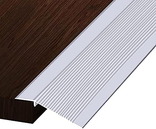 Silberne Türschwelle, extra breit, 10 cm, Aluminium-Teppichboden-Übergangsleiste für Badezimmertür, Höhe weniger als 8 mm, 110 cm von HUANGEDQ