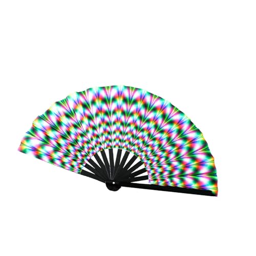 Großer faltbarer Handventilator mit Bambus-Rahmen, ideal für Konzerte, Raves, Partys und Motto-Feier, Festival-Zubehör Großer faltbarer Handventilator mit Bambus-Rahmen, ideal für Konzerte, Raves, Partys und Motto-Feier, Festival-Zubehör von HUANGING