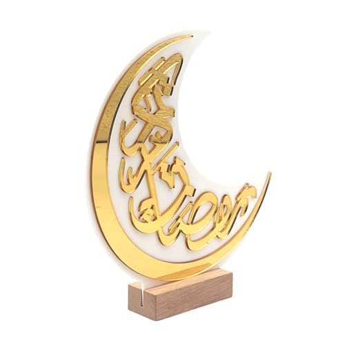 HUANGING Acryl-Ramadan-Dekorationen, Eid Mubaraks, Tischdekoration, Schilder, Ornament für Zuhause, Islamiker, Party-Dekorationen, Tisch-Ornament HUANGING Acryl-Ramadan-Dekorationen, Eid Mubaraks, Tischdekoration, Schilder, Ornament für Zuhause, Islamiker, Party-Dekorationen, Tisch-Ornament von HUANGING