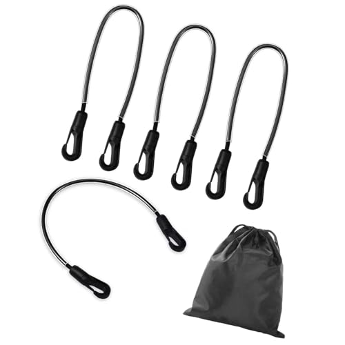 HUANGING Elastische Schwanzgurte mit Doppel-Clips, verstellbare Pferdedecken-Verschlüsse, dehnbare Beinbänder für Pferdepflege, doppelseitiger Clip, Pferdedeckengurt, 4 Stück von HUANGING