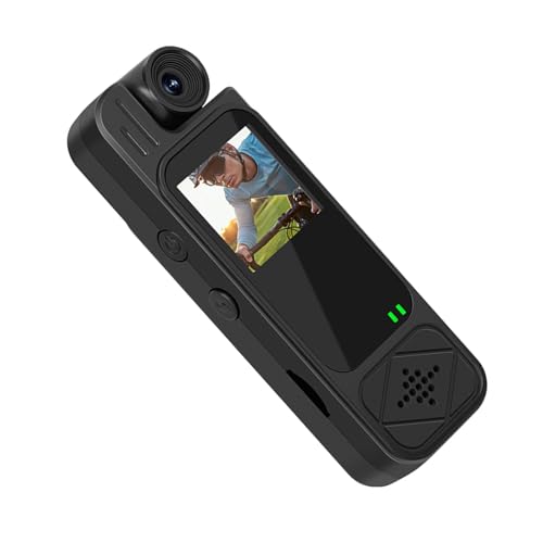HUANGING Kleiner Kamerataschen-Recorder mit 180° drehbarem Objektiv und Nachtsicht für Outdoor-Camping, Reisen von HUANGING