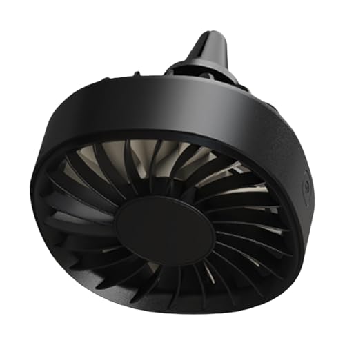 HUANGING USB-Auto-Ventilator mit bunten Lichtern, um 360 Grad drehbar, tragbar, zum Anklippen, Mini-Kühler, leise, Entlüftungsverstärker für Auto, LKW, Su von HUANGING