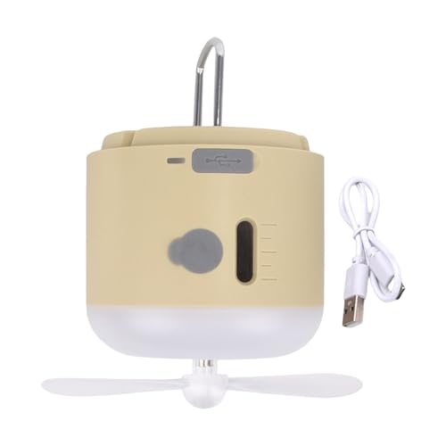 HUANGING USB-wiederaufladbarer multifunktionaler Camping-Lichtventilator mit abstoßender Nebelfunktion, Zelt-Deckenventilator, Lampe, 4-in-1 von HUANGING