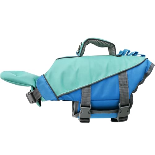 Reflektierender Hundeschwimmanzug mit Hebegriff, hoher Auftrieb, Schwimmweste für kleine bis große Hunde, zum Schwimmen und Booten Reflektierender Hundeschwimmanzug mit Hebegriff, hoher Auftrieb, Schwimmweste für kleine bis große Hunde, zum Schwimmen und Booten von HUANGING