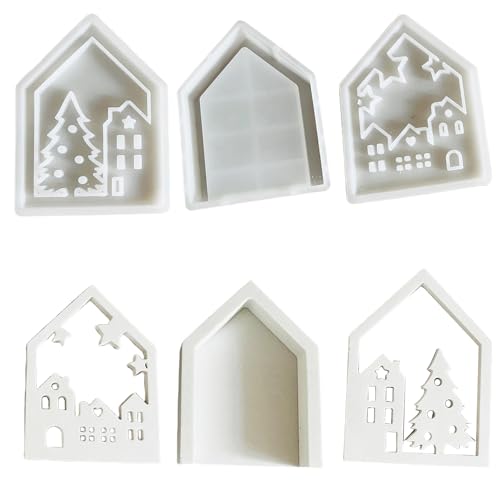 Silikon-Teelichthalterformen in Hausform, Kerzenständer für Epoxidharz-Teelichthaus Silikon-Teelichthalterformen in Hausform, Kerzenständer für Epoxidharz-Teelichthaus von HUANGING