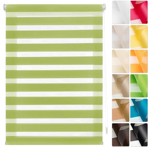 Seitenzug Springrollos 60 x 60 cm Ohne Bohren verdunkelnd, Verdunklungsrollo Fensterrollo Rollo, Doppelrollo für Fenster Verdunkelungsrollo, für Alle Fenster ohne Bohren, Grün Seitenzug Springrollos 60 x 60 cm Ohne Bohren verdunkelnd, Verdunklungsrollo Fensterrollo Rollo, Doppelrollo für Fenster Verdunkelungsrollo, für Alle Fenster ohne Bohren, Grün von HUANQIN