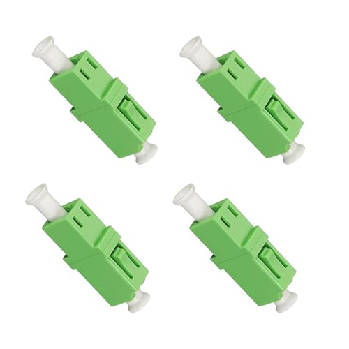 HUANR 4 Stück Glasfaser Adapter, PC Singlemode LC/APC auf SC/APC Adapter, Grün Glasfaser Kupplung, Keramikkern, für Glasfasers-Kommunikationssysteme, Zugangsnetze HUANR 4 Stück Glasfaser Adapter, PC Singlemode LC/APC auf SC/APC Adapter, Grün Glasfaser Kupplung, Keramikkern, für Glasfasers-Kommunikationssysteme, Zugangsnetze von HUANR