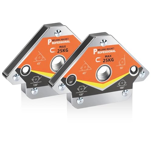 HUANR Schweißmagnet, 2 Stück Schweißwinkel, 25 kg Magnetwinkel Schweißmagnet, 45°, 90°, 135° und 180° Schweißhilfe Winkel, für Schweißpositionierung HUANR Schweißmagnet, 2 Stück Schweißwinkel, 25 kg Magnetwinkel Schweißmagnet, 45°, 90°, 135° und 180° Schweißhilfe Winkel, für Schweißpositionierung von HUANR
