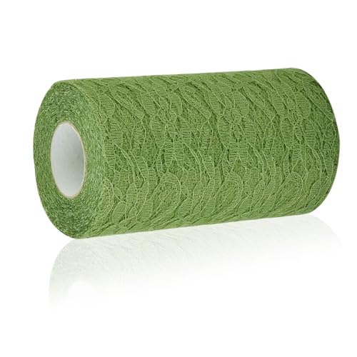 HUANR Tischband, 15 cm x 22.8 m Tischläufer Spitze Polyester, Tischdeko Grün für Taufe Partys, Hochzeit, Handwerk Verpackung Material, Dekorieren von Schreibtischschränken HUANR Tischband, 15 cm x 22.8 m Tischläufer Spitze Polyester, Tischdeko Grün für Taufe Partys, Hochzeit, Handwerk Verpackung Material, Dekorieren von Schreibtischschränken von HUANR