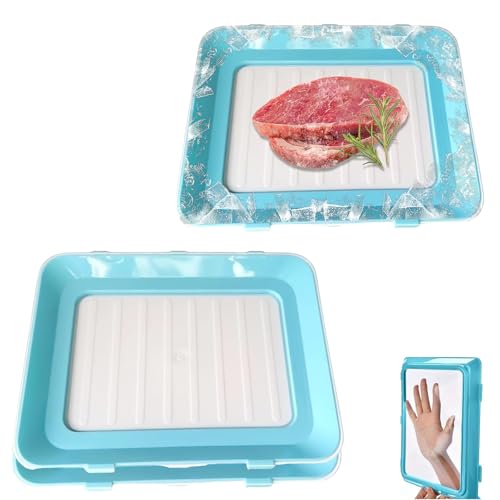 HUANR Wurstdose, 3 Stück Wurst und Käse Box Kühlschrank, Blau Aufschnittbox, Wiederverwendbar Frischhaltetablett, Stapelbar, für Aufbewahrung von Gemüse und Rindfleisch von HUANR