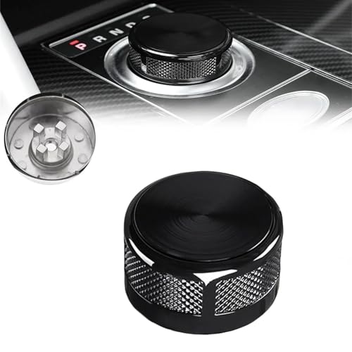 HUANSUN Für Jaguar Für XE Aluminium Schaltknäufe Innenausstattung Auto Schalthebel Wahlknopf(Black) von HUANSUN