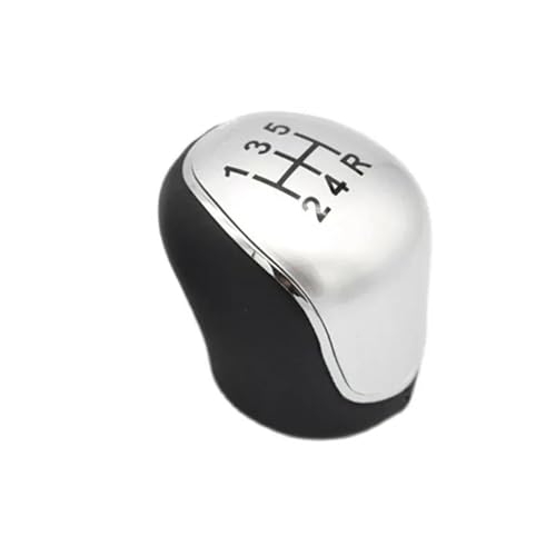 HUANSUN Für Ford Für C-Max 2007-2010 Shifter Stick Hebel Auto Schaltknauf(Silver,5 speed) von HUANSUN