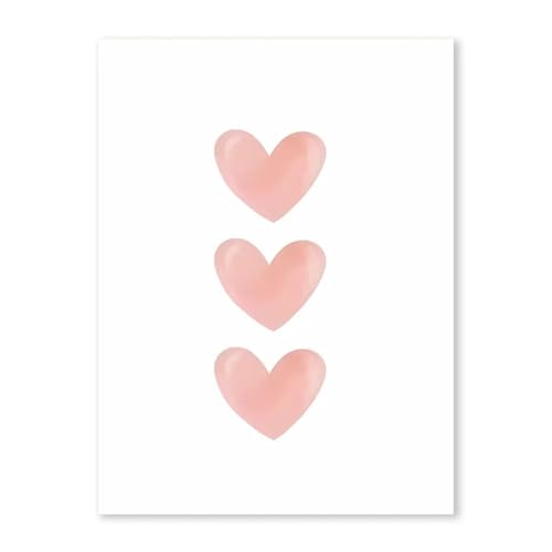 HUANTY Wandbilder auf Leinwand Mädchen Rosa Schmetterling Blumen Wand Kunst Poster Cartoon Sonne Wolke Regenbogen Leinwand Malerei Und Druck Bilder Baby Schlafzimmer Dekor(G,40X50cm) von HUANTY