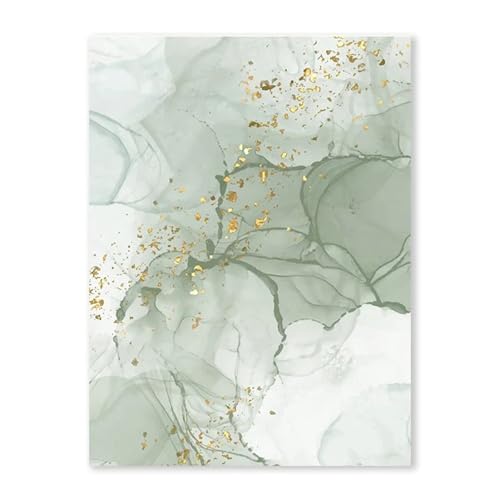 Wandbilder auf Leinwand Abstrakte Goldene Grüne Marmor Textur Poster Nordic Moderne Licht Luxus Leinwand Malerei Druck Picutres Zimmer Wand Kunst Wohnkultur(EIN,40x60cm) von HUANTY