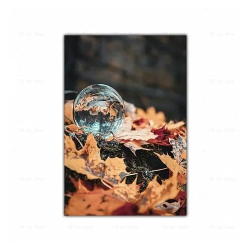 Wandbilder auf Leinwand Leinwand Malerei Herbst Landschaft Kürbis Blätter Poster Maple Leaf Natürliche Landschaft Wohnzimmer Dekoration Wohnkultur(D,30x40cm) von HUANTY