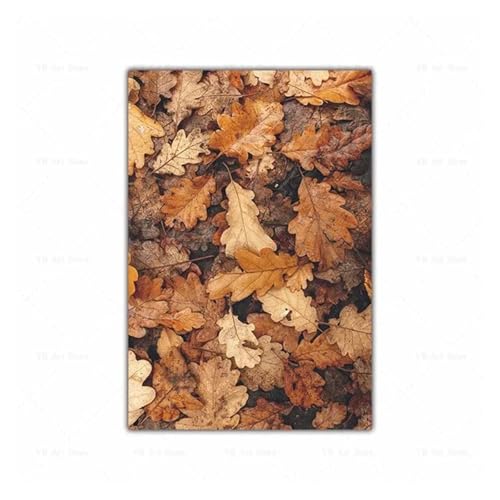 Wandbilder auf Leinwand Leinwand Malerei Herbst Landschaft Kürbis Blätter Poster Maple Leaf Natürliche Landschaft Wohnzimmer Dekoration Wohnkultur(EIN,40x60cm) von HUANTY