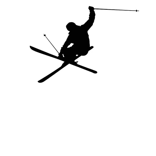 HUANYIN Ski-Wandaufkleber Ski-Wandtattoos Skier-Kunst-Aufkleber Skispringen Freestyle-Sport-Wandfensterdekoration Wandbild Schlafzimmerdekoration, 84x105cm von HUANYIN