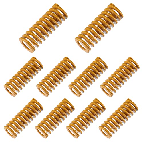 HUAREW 3D-Drucker Die Spring, 8 mm, 20 mm, Long Light Load Compression Mold Die Spring Yellow Compression Mold Die Spring for CR-10 10S S4 Ender 3(10 Stück) von HUAREW